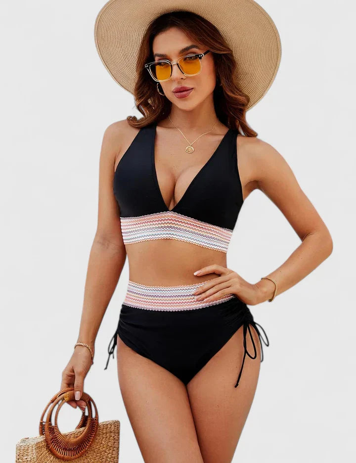 Penelope | Women’s High-Waisted Bikini Swimsuit Set