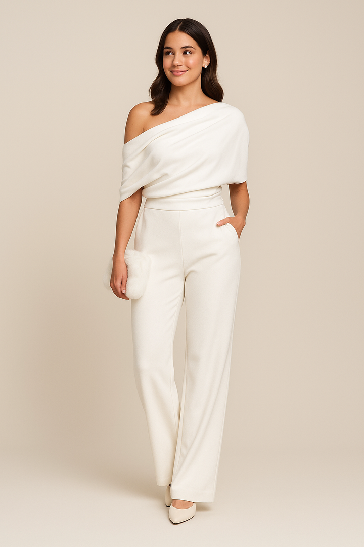 Margaret | Women’s Chic One-Shoulder Spring Jumpsuit