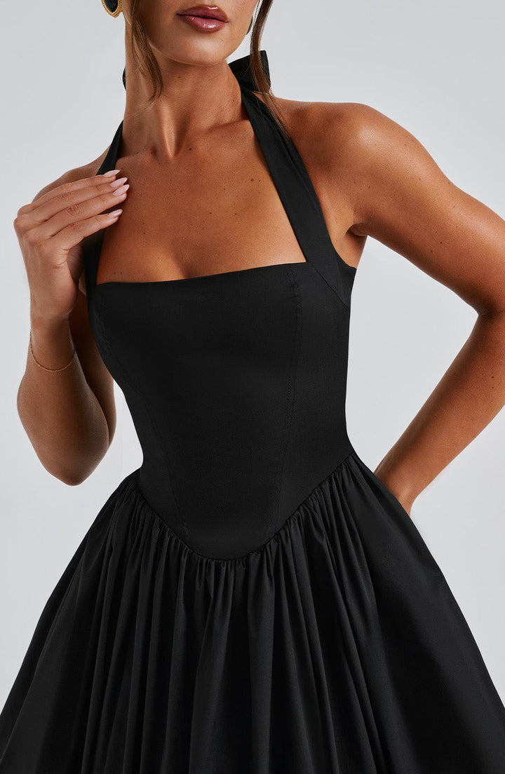 Chloe | Women’s Wedding Guest Halter Midi Dress