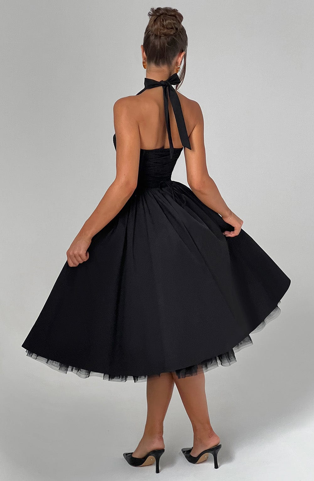 Chloe | Women’s Wedding Guest Halter Midi Dress