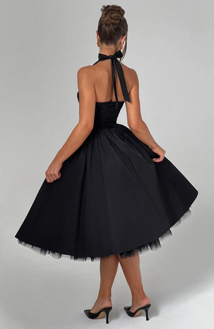 Chloe | Women’s Wedding Guest Halter Midi Dress
