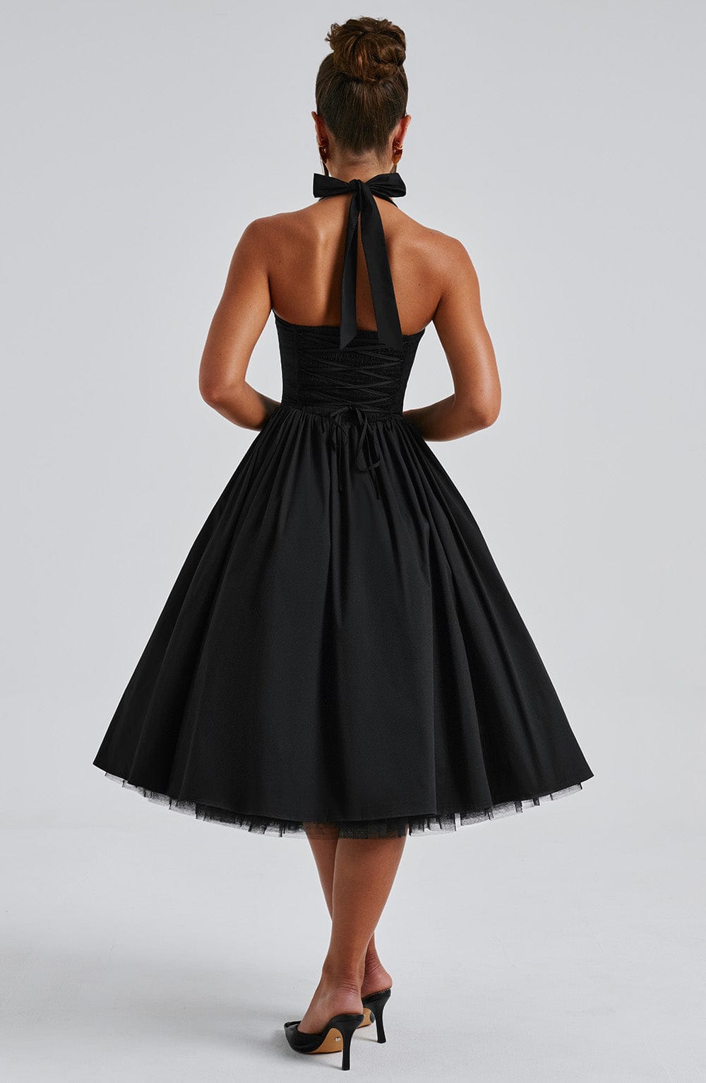 Chloe | Women’s Wedding Guest Halter Midi Dress