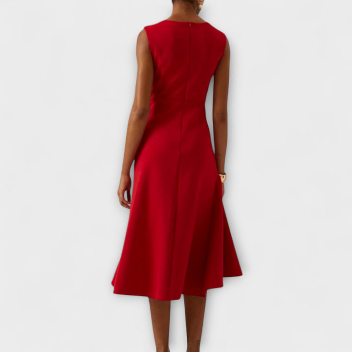 Eleanor | Women’s Draped Asymmetric Midi Dress