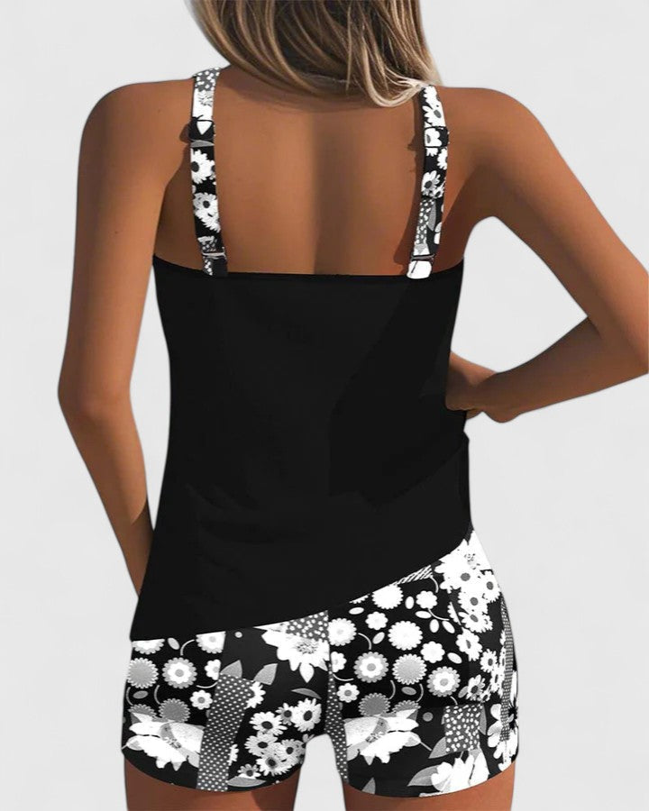 Violet | Women’s Floral Print Tankini Swimsuit