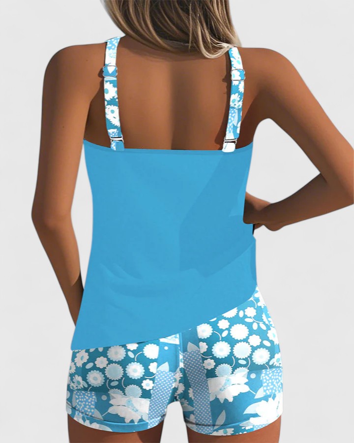 Violet | Women’s Floral Print Tankini Swimsuit