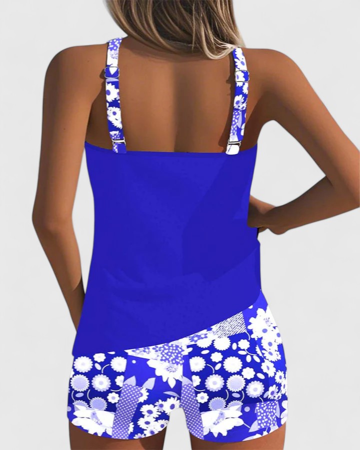 Violet | Women’s Floral Print Tankini Swimsuit
