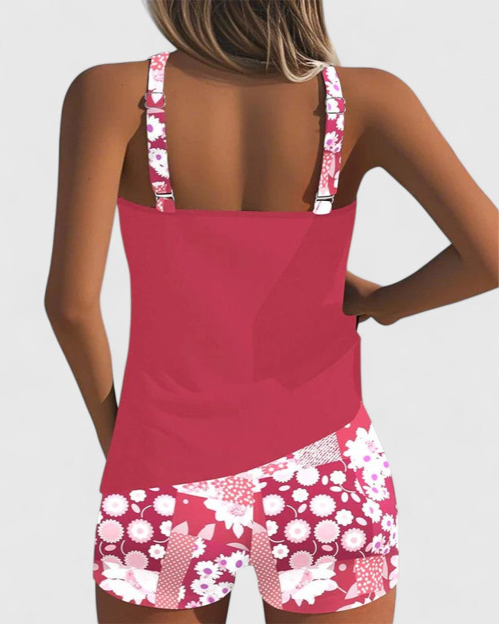 Violet | Women’s Floral Print Tankini Swimsuit