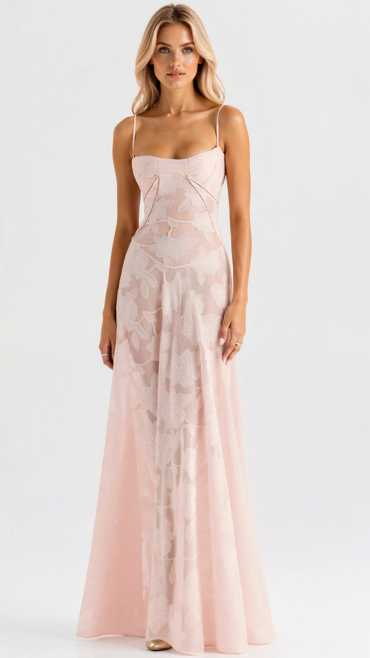 Caroline | Women’s Wedding Guest Slip Maxi Dress