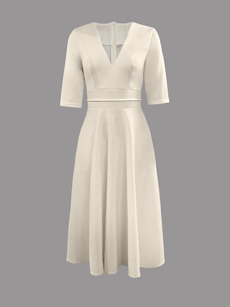 Evelyn | Women’s Wedding Guest Elegant Flared Midi Dress
