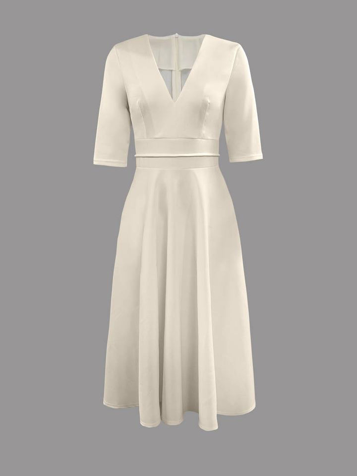 Evelyn | Women’s Wedding Guest Elegant Flared Midi Dress