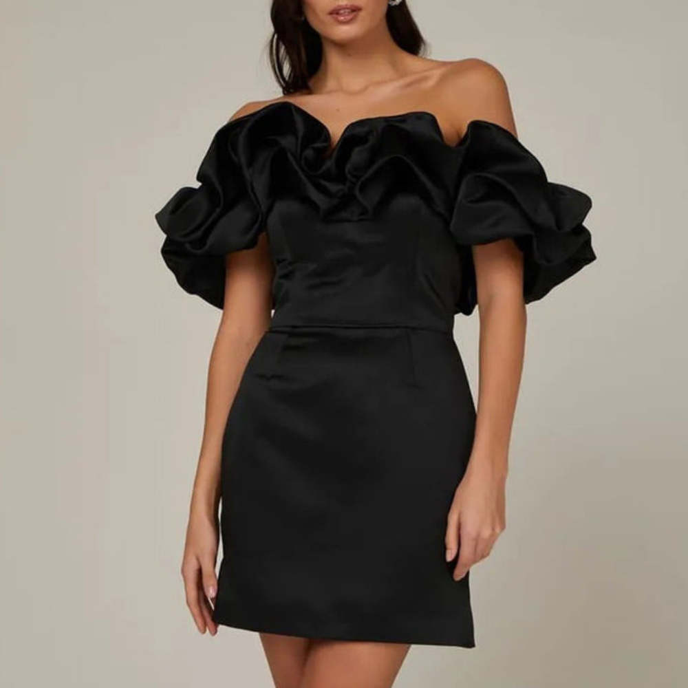 Charlotte | Women’s Wedding Guest Ruffle Mini Dress