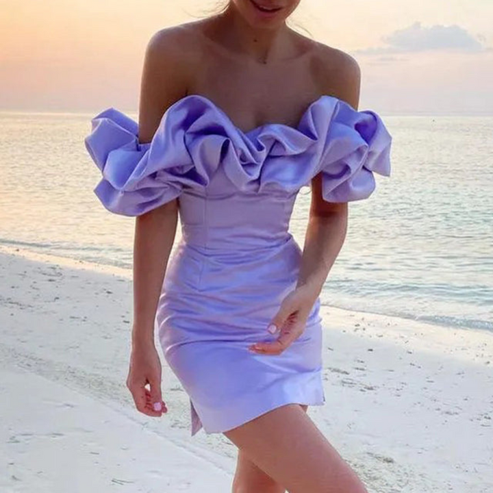 Charlotte | Women’s Wedding Guest Ruffle Mini Dress