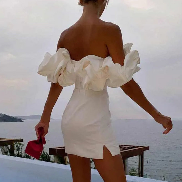 Charlotte | Women’s Wedding Guest Ruffle Mini Dress