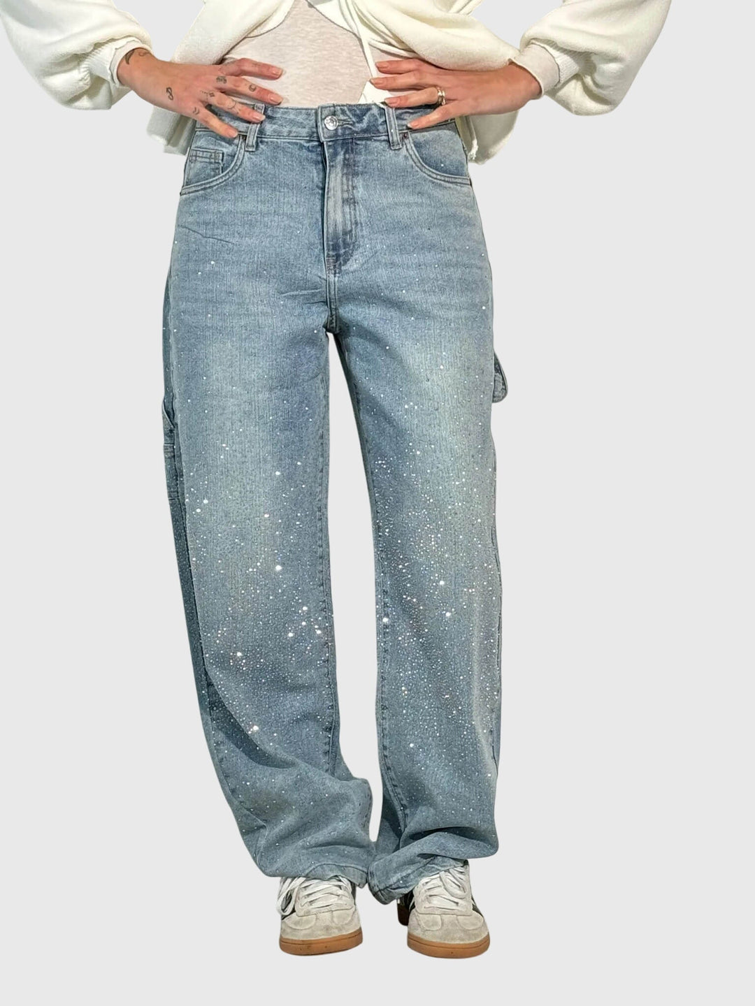 Kimberly | Women’s Sparkle Diamond Denim Pants