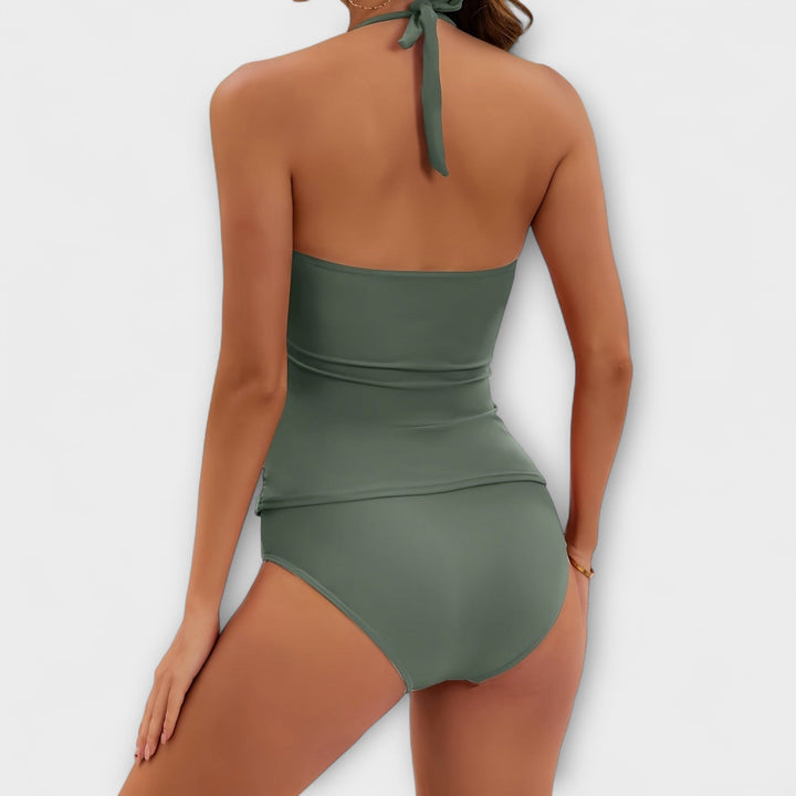 Sophia | Women’s Solid Halter Two-Piece Swimsuit