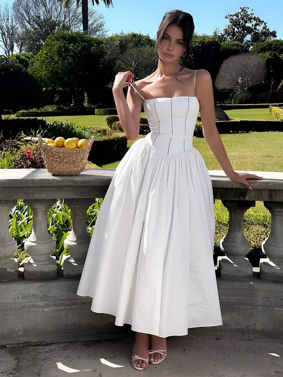 Gabriella | Women’s Wedding Guest Elegant Corset Midi Dress