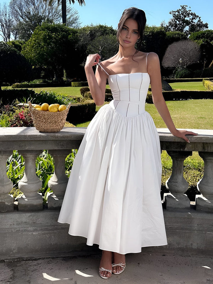 Gabriella | Women’s Wedding Guest Elegant Corset Midi Dress