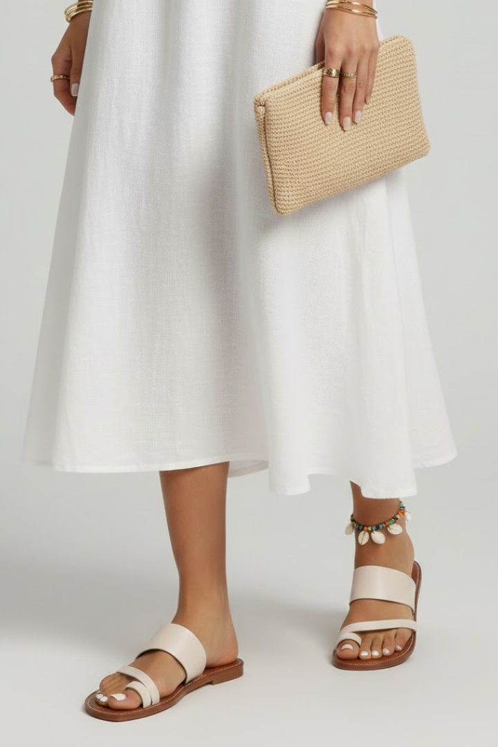 Kimberly | Women’s Slip-On Sandals with Buckle Strap