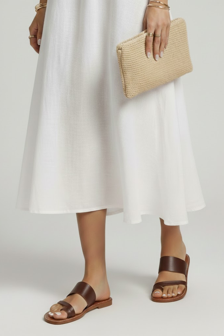 Kimberly | Women’s Slip-On Sandals with Buckle Strap