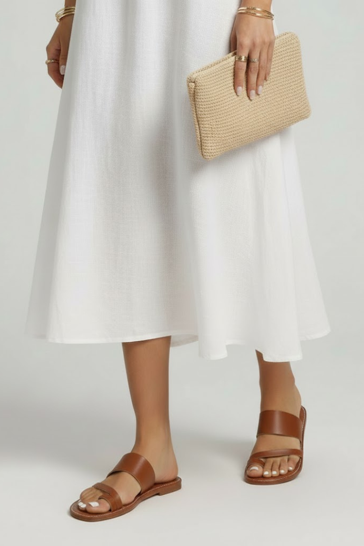 Kimberly | Women’s Slip-On Sandals with Buckle Strap