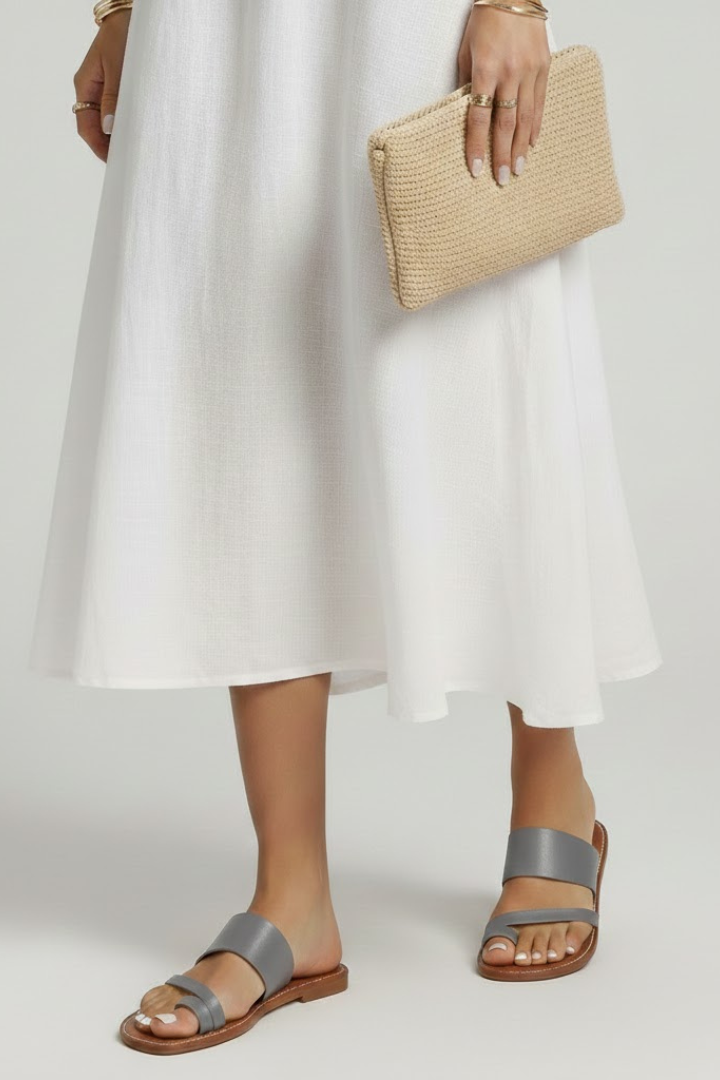 Kimberly | Women’s Slip-On Sandals with Buckle Strap