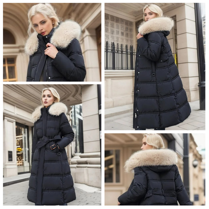 Lucia | Designer Winter Parka With Fur Hood