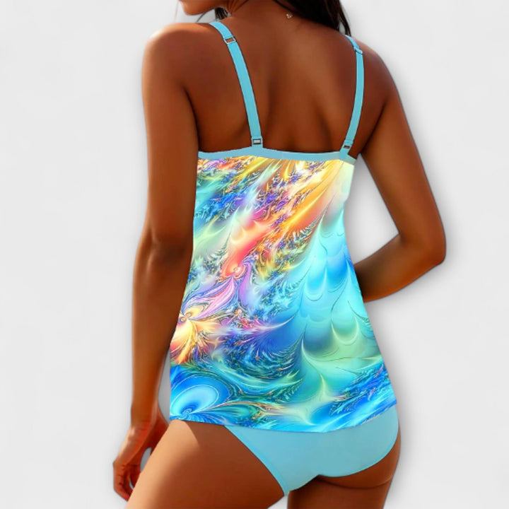 Rebecca | Women’s Colorful Printed Tankini Swimsuit Set