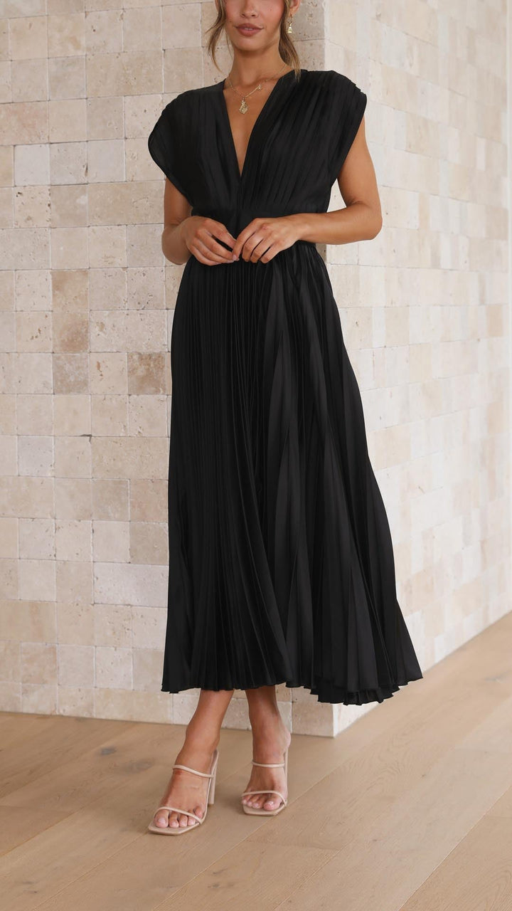 Ella | Women’s Classic Pleated Maxi Dress