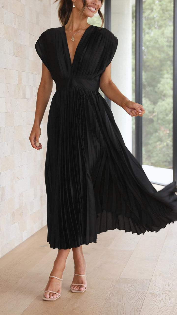 Ella | Women’s Classic Pleated Maxi Dress
