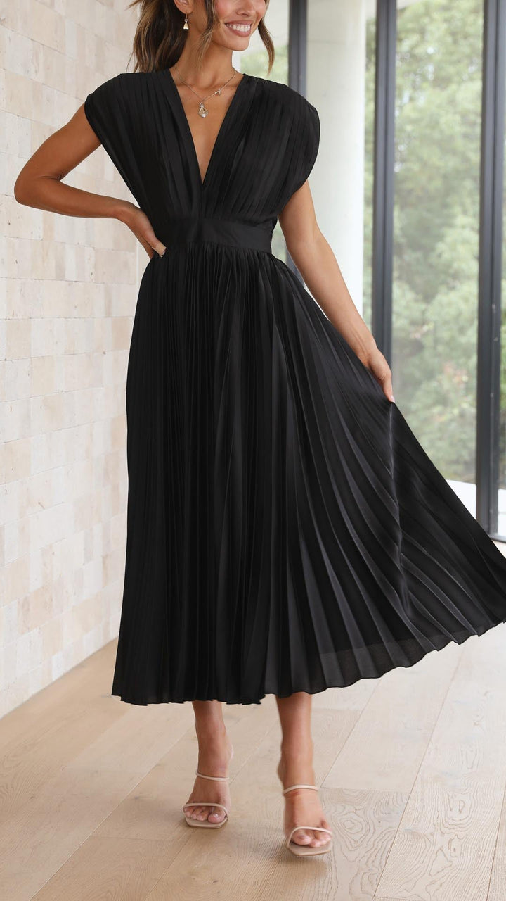 Ella | Women’s Classic Pleated Maxi Dress