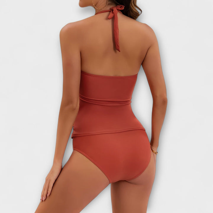 Sophia | Women’s Solid Halter Two-Piece Swimsuit