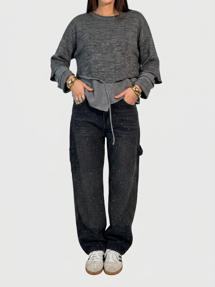 Kimberly | Women’s Sparkle Diamond Denim Pants