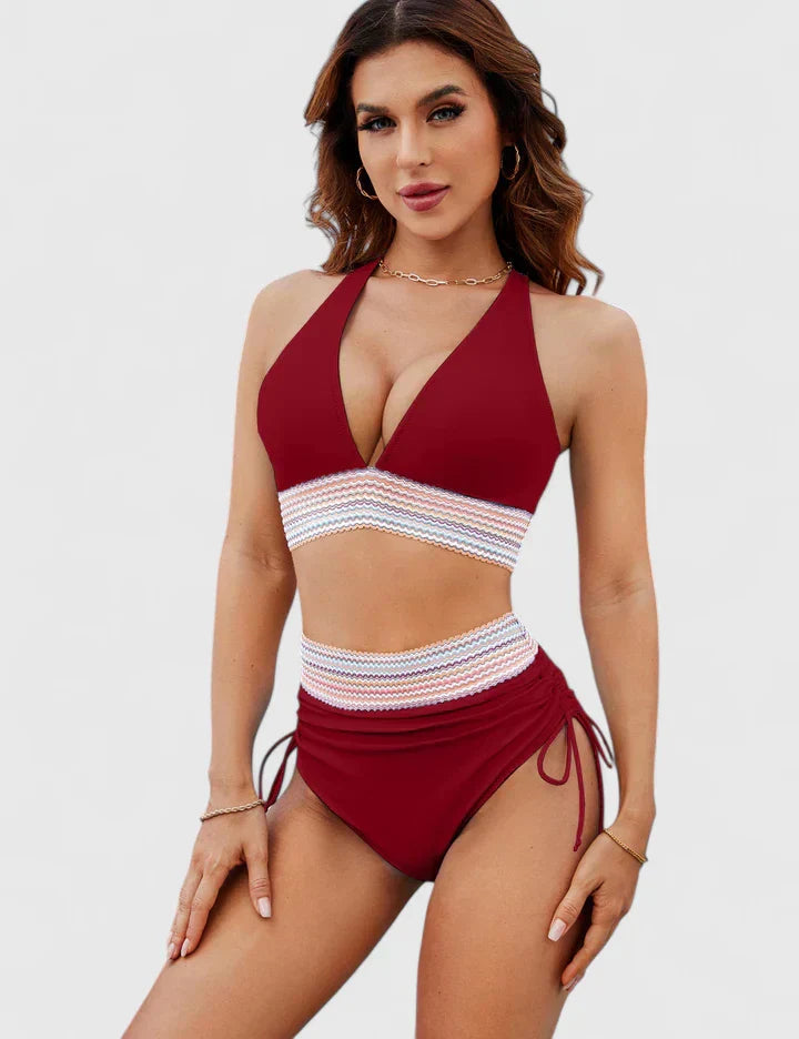 Penelope | Women’s High-Waisted Bikini Swimsuit Set