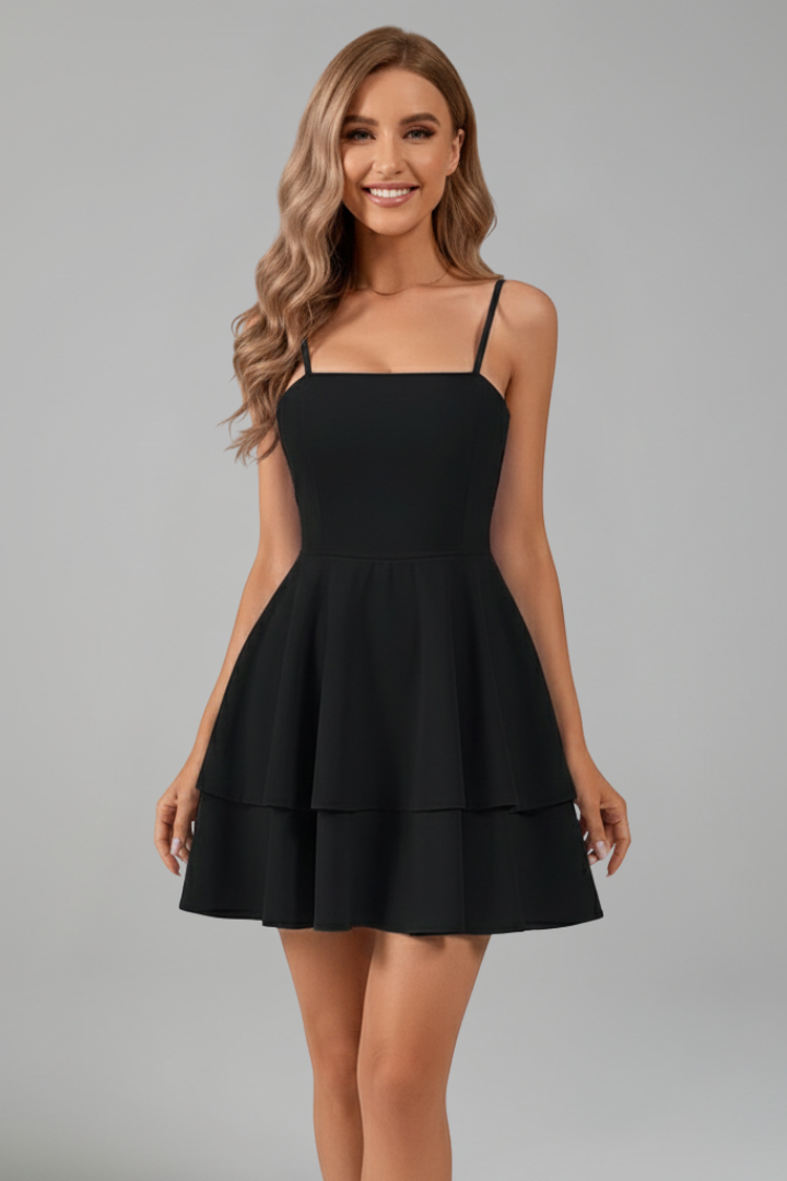 Madison | Women’s Spaghetti Strap Flared Skirt Mini Dress