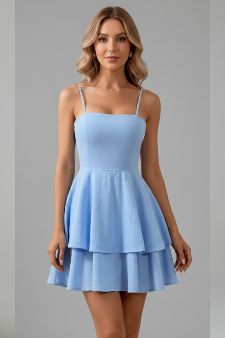 Madison | Women’s Spaghetti Strap Flared Skirt Mini Dress