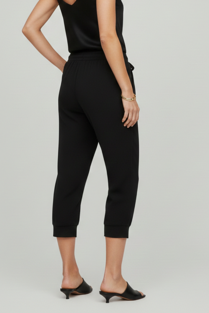 Audrey | Women’s Capri Trousers with Drawstring Waist and Side Pockets