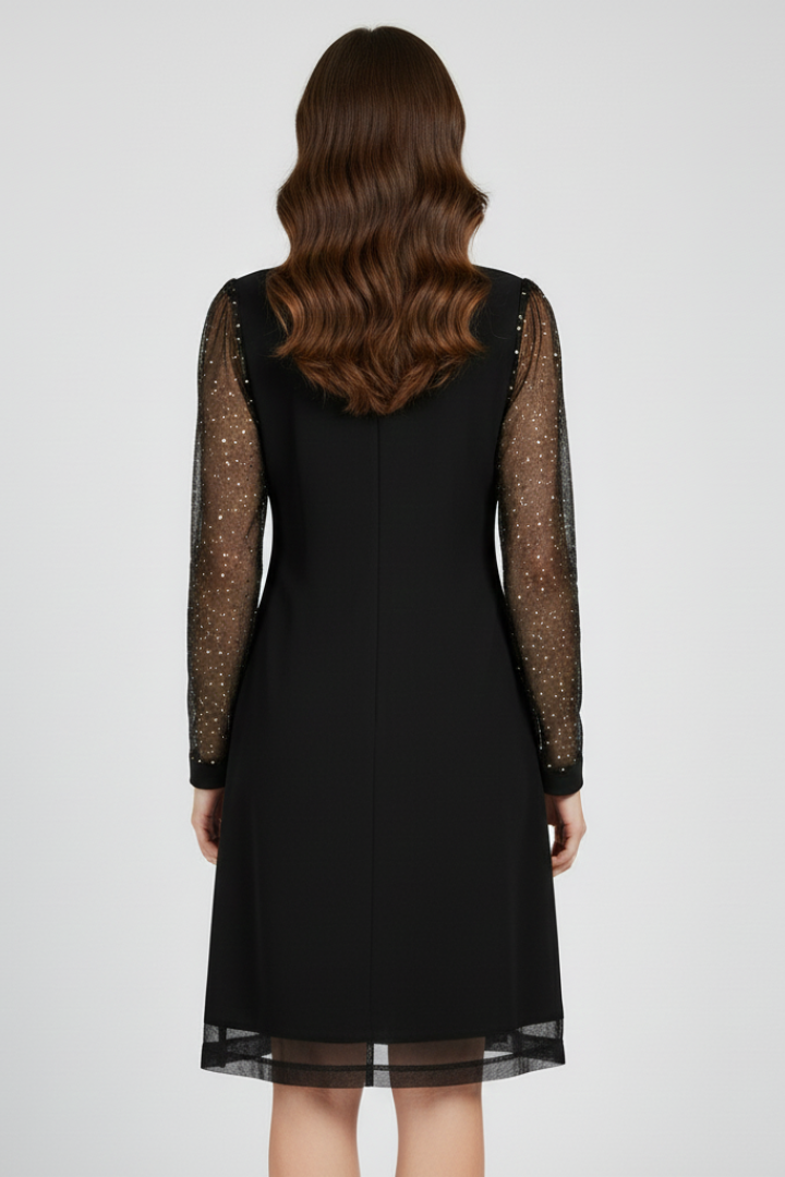 Madison | Women’s Sequin Sleeve V-Neck Cocktail Dress