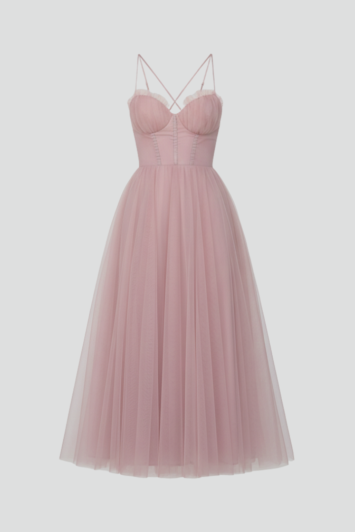 Grace | Women’s Strapless Tulle Skirt Maxi Dress