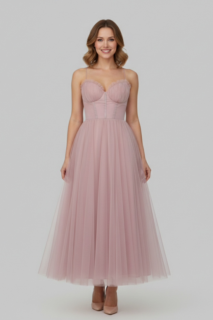 Grace | Women’s Strapless Tulle Skirt Maxi Dress