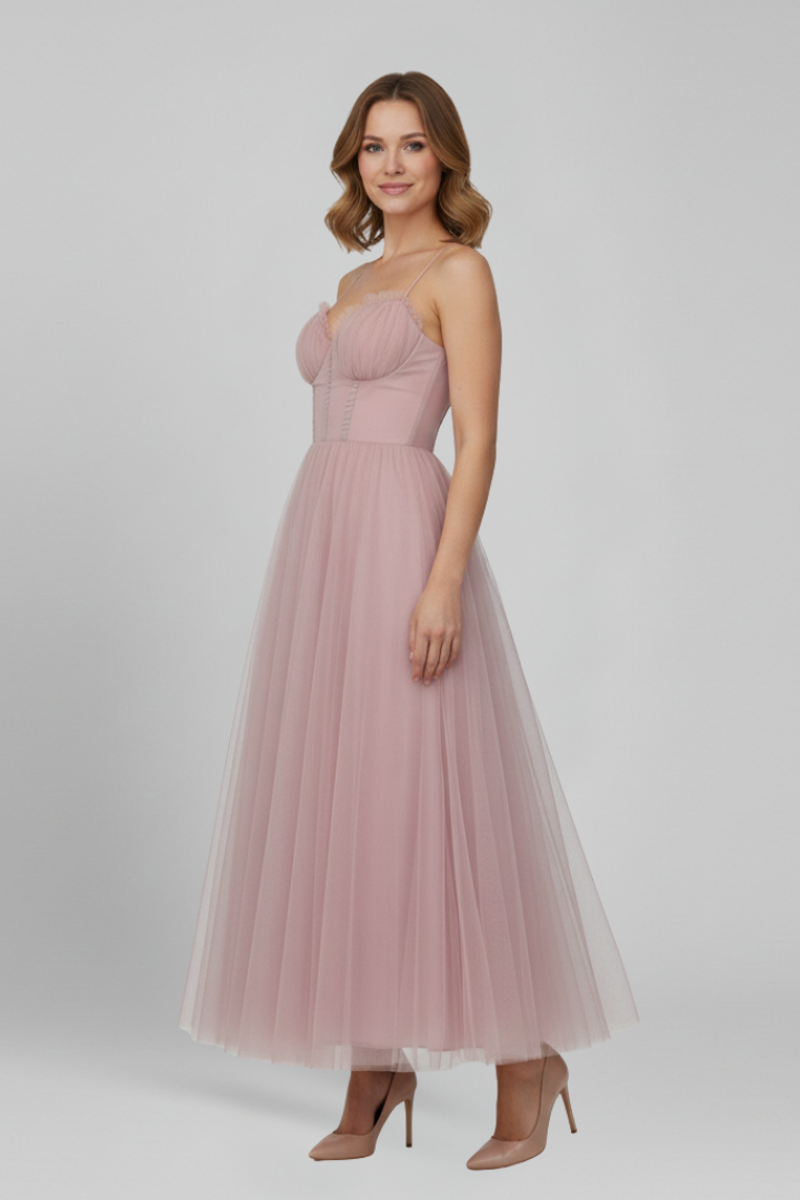 Grace | Women’s Strapless Tulle Skirt Maxi Dress