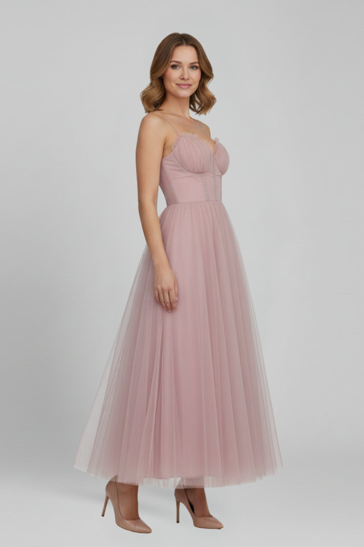 Grace | Women’s Strapless Tulle Skirt Maxi Dress