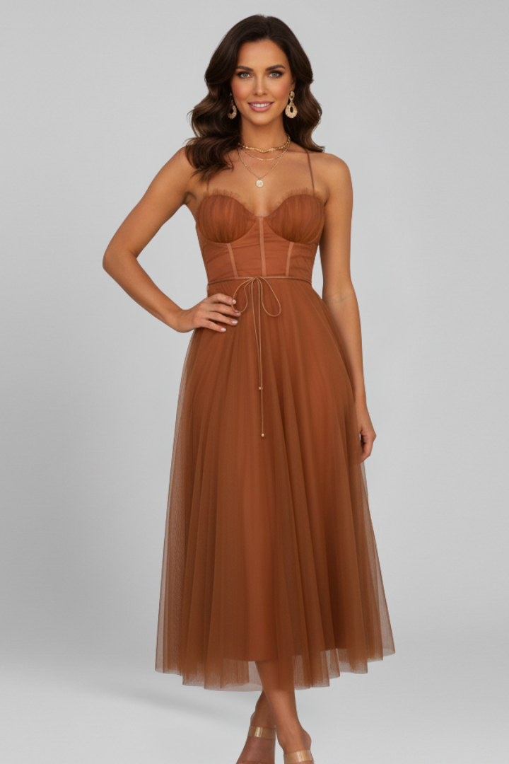 Grace | Women’s Strapless Tulle Skirt Maxi Dress