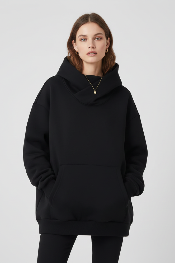 Gabriella | Women’s Hoodie with High Neck and Wide Hood