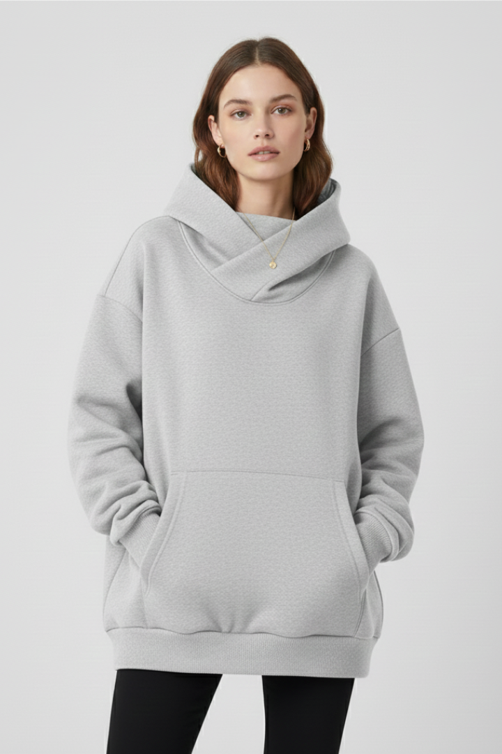 Gabriella | Women’s Hoodie with High Neck and Wide Hood