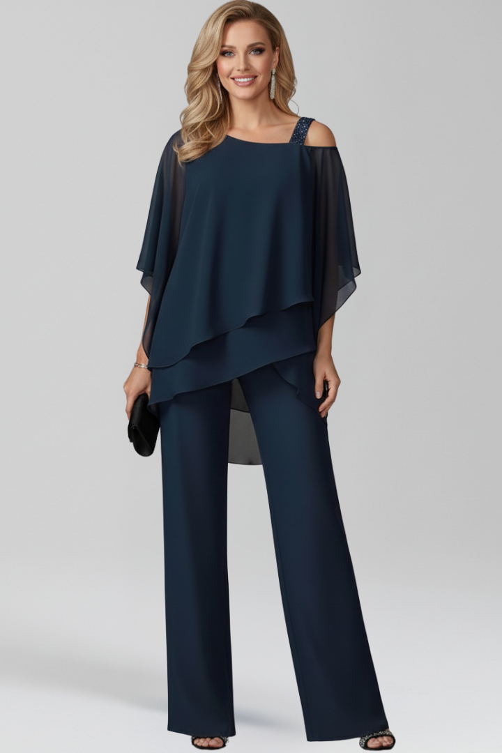 Dakota | Women’s Cold-Shoulder Flowing Wide-Leg Jumpsuit