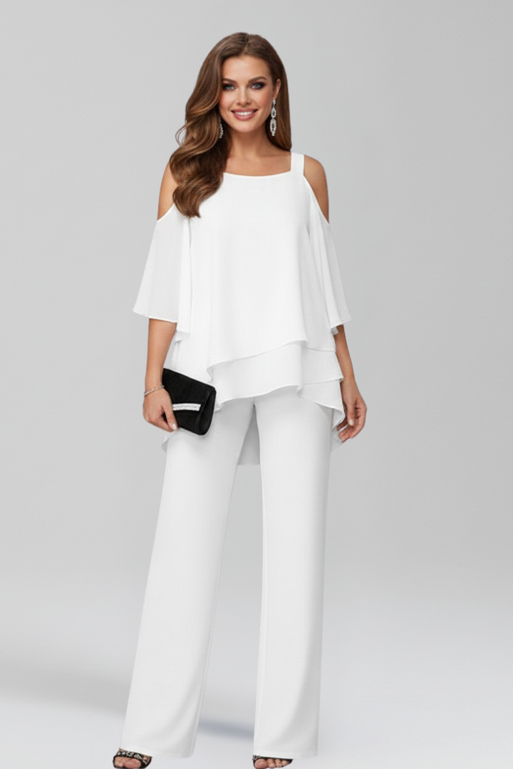 Dakota | Women’s Cold-Shoulder Flowing Wide-Leg Jumpsuit