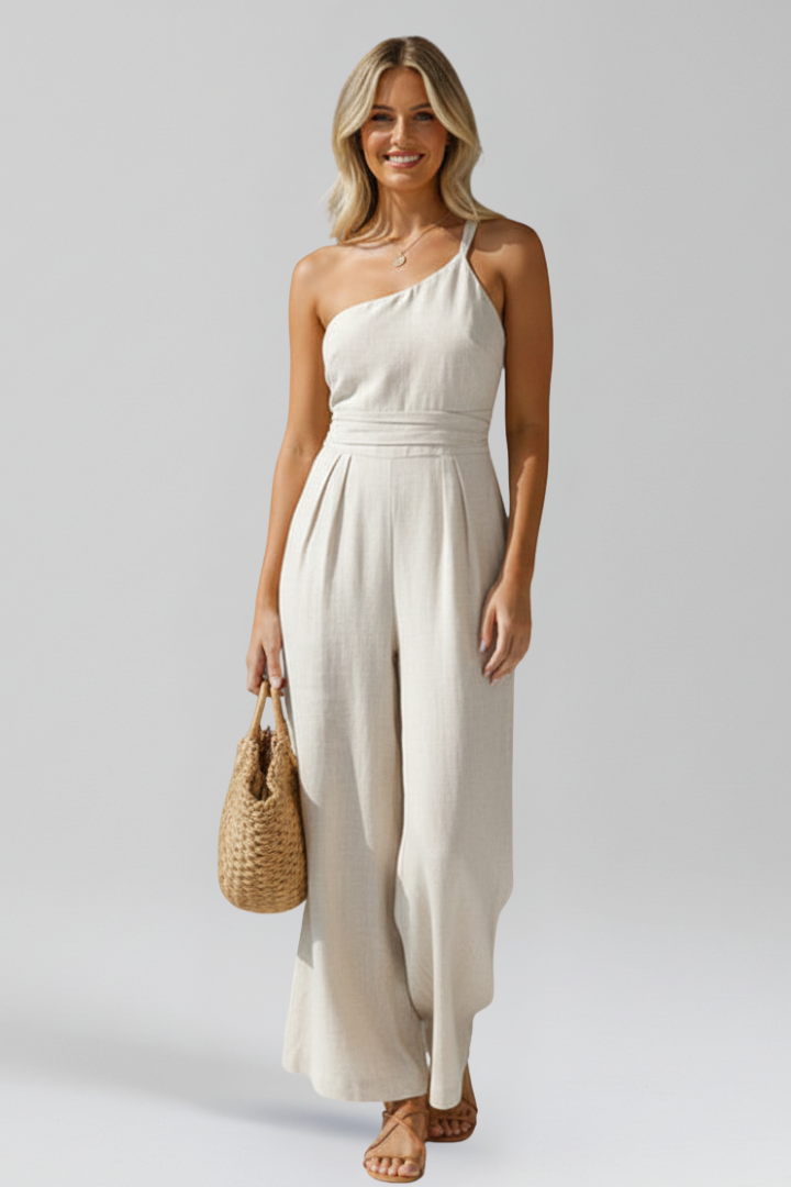 Claire | Women’s One-Shoulder Wide-Leg Jumpsuit