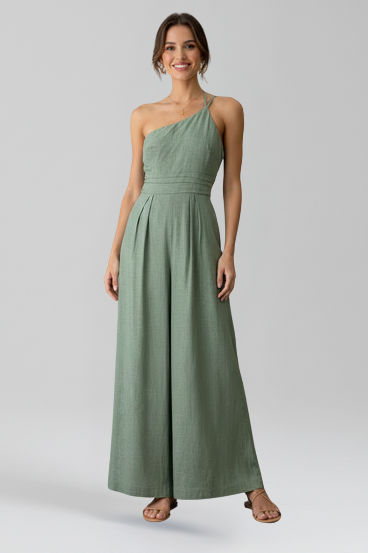 Claire | Women’s One-Shoulder Wide-Leg Jumpsuit