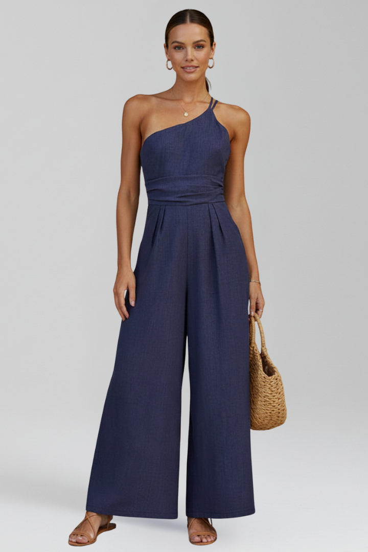 Claire | Women’s One-Shoulder Wide-Leg Jumpsuit