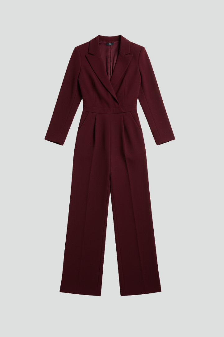 Charlotte | Women’s Wrap-Front Tailored Wide-Leg Jumpsuit